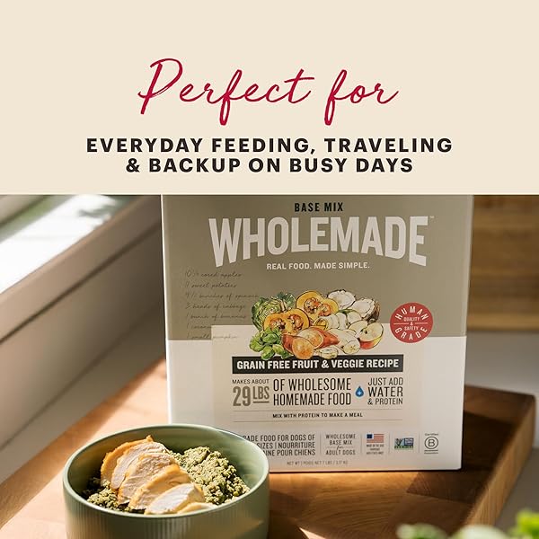 THE HONEST KITCHEN HUMAN GRADE WHOLEMADE™ DEHYDRATED GRAIN FREE FRUIT & VEGGIE BASE MIX DOG FOOD (JUST ADD PROTEIN), 7 LB BOX