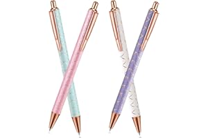 Epakh 4 Piece Air Release Weeding Pen Craft Retractable Adhesive Vinyl Tool Glitter Pin Pen Stainless Steel Weeding Tools for Vinyl for Bubble Removal DIY Craft Project(Elegant Color)