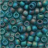 Toho Seed Beads, Trans Rainbow Frosted Teal