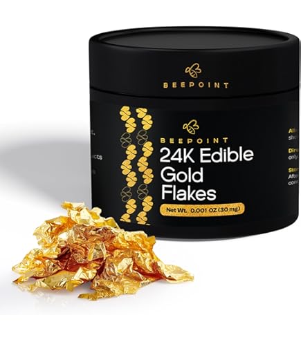 thumbnail image 2 of PEOVLVN Gold Flakes 5 Bottles - Edible Gold Leaf For Cake Decorating & Crafts 2 of 11