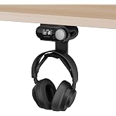 Under Desk Headphone Hanger Stand for Steelseries Arctis Nova Pro, Elite and Pro Omni Wireless Headsets with Dock for the Wireless Base Station by Brainwavz (HPS02)