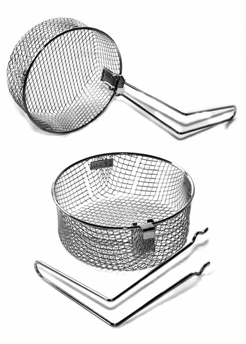 Takestop® Cesta Cesta Red De Acero 18 cm redondo sartén para ...