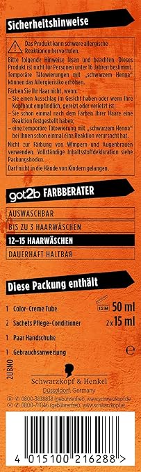 Schwarzkopf Got2b Farb Artist Haarfarbe 108 Neon Orange 1er Pack 1 X 80 Ml Amazon De Beauty