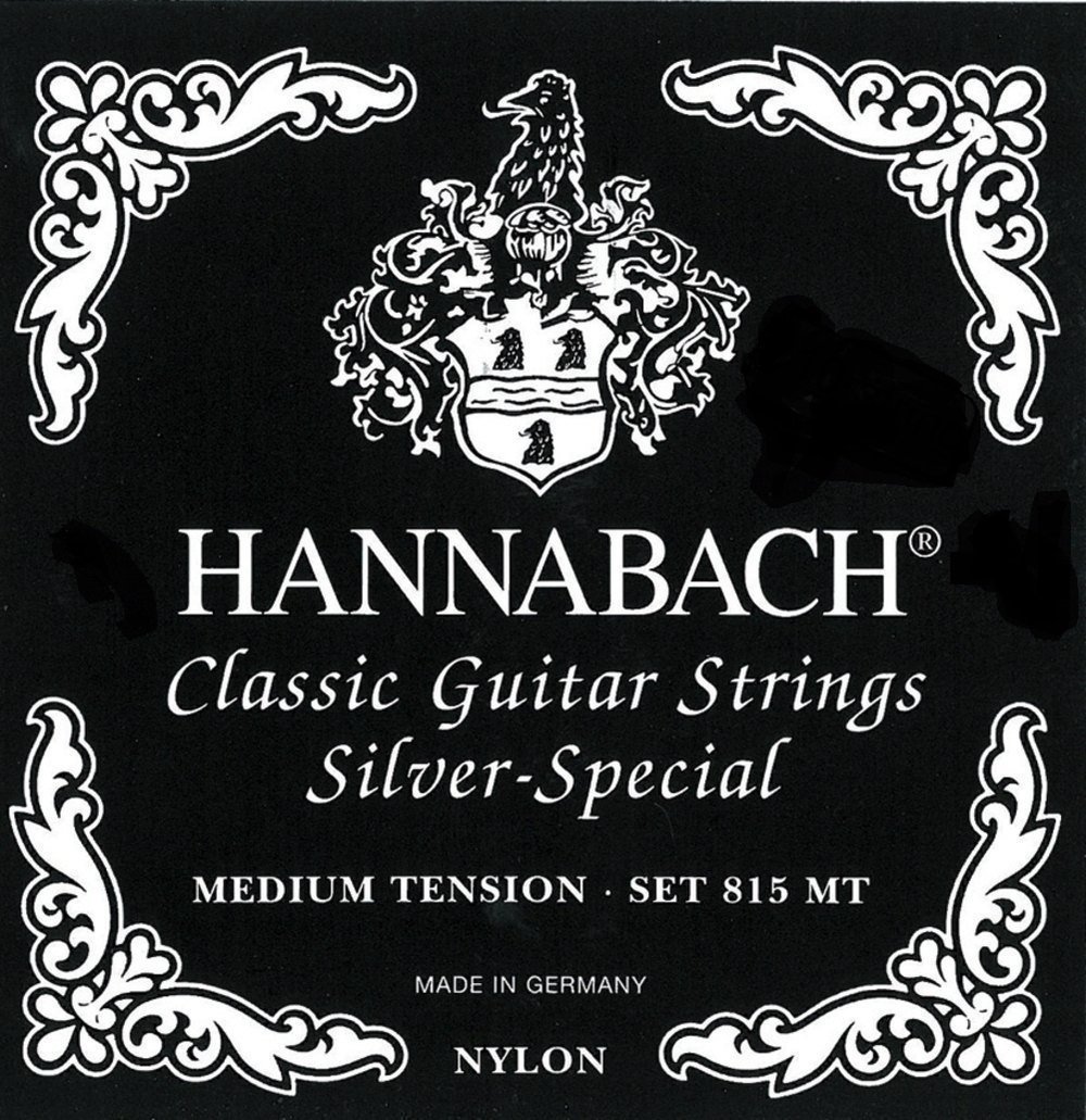 Hannabach 652597 Series 815 Silver Special Medium Tension String Set for 8-String Classic Guitar