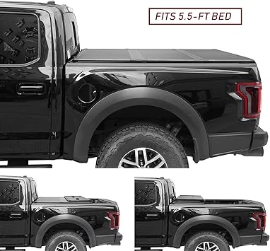 Amazon Com Kikito Professional Frp Hard Tri Fold Truck Bed Tonneau Cover For 2015 2020 F150 5 5ft 67 1in Bed Automotive