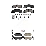 AmeriBRAKES Front Rear Ceramic Disc Brake Pads Kit