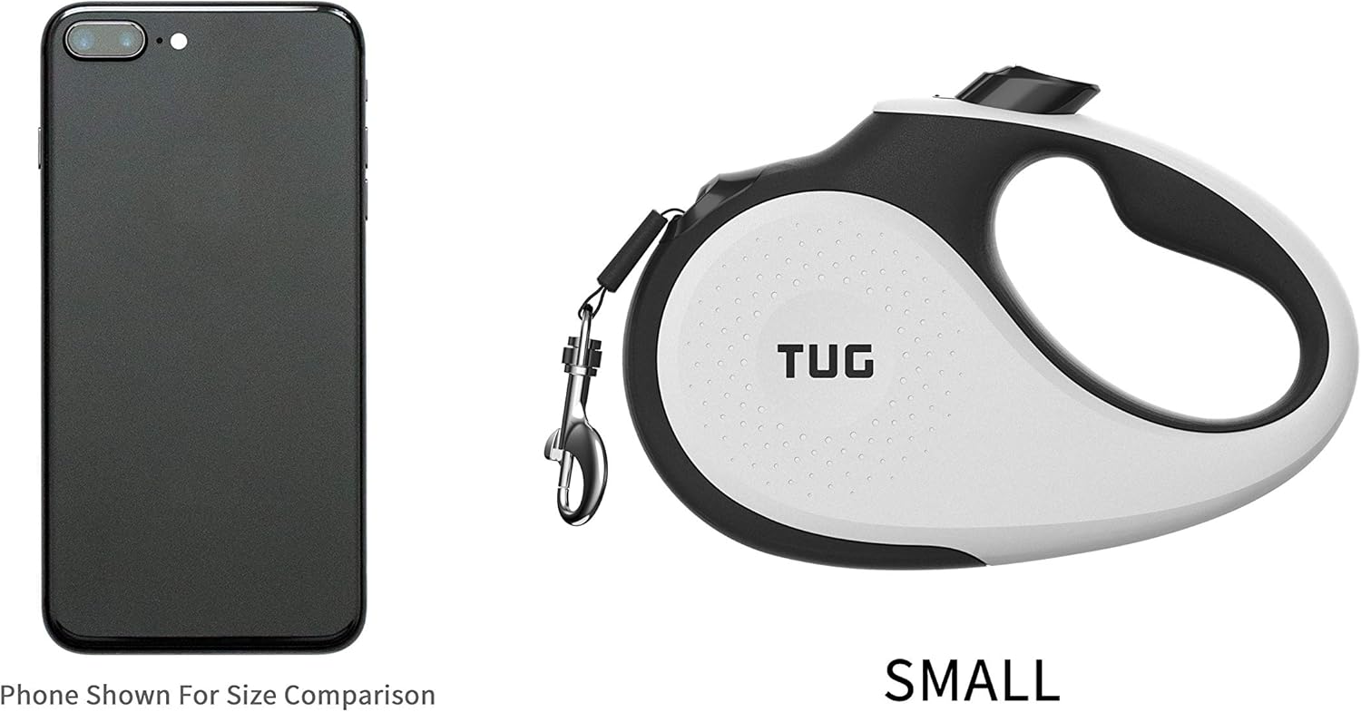 TUG 360° Tangle-Free Retractable Dog Lead for Up to 15 kg Dogs, White, Small - Image 5