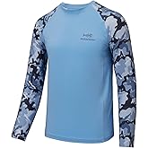 BASSDASH Youth UPF50+ Camo Long Sleeve Fishing Shirt UV Protection Quick Dry Tee