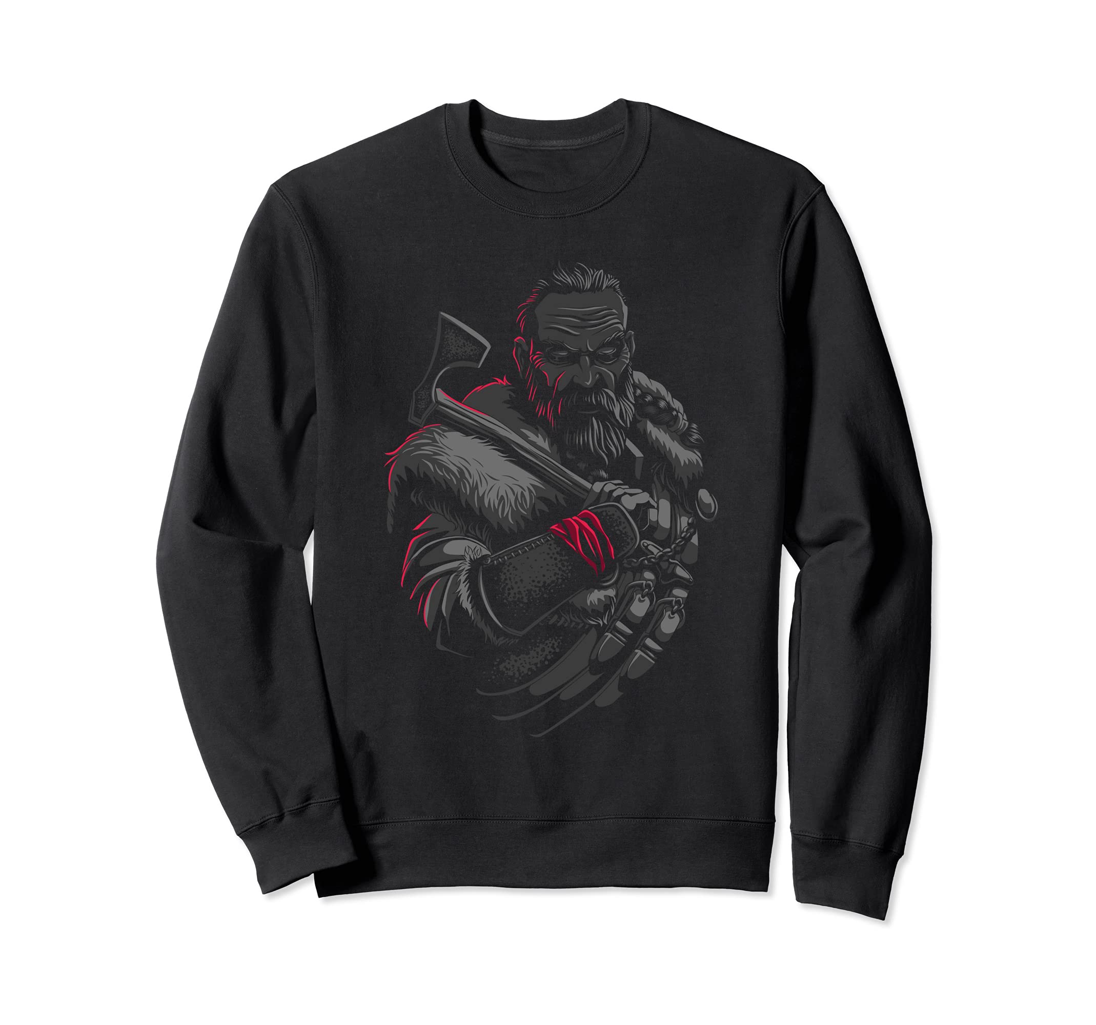 Viking Warrior With Axe - Norse Mythology Sweatshirt