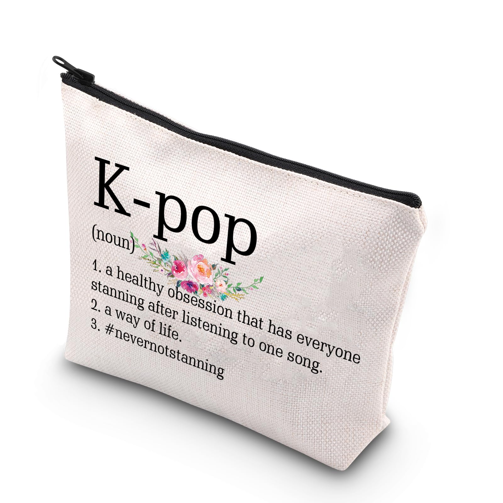 PLITI K-POP Makeup Bag - Multicolor Cosmetic Case - Waterproof Canvas - K-POP Merch Gift - Unisex-Adult - Travel, On-the-go