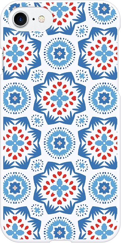 Amazon Co Jp Ruuu らくらくスマートフォン4 F 04js ハード スマートフォン スマホ ケース カバー 北欧 タイル柄 アラベスク ミックス 幾何学模様 ホワイト ブルー しずく柄 アート 幾何学 おもしろ おしゃれ ドット 水玉 北欧柄 かわいい 目立つ ユニーク きれい 携帯