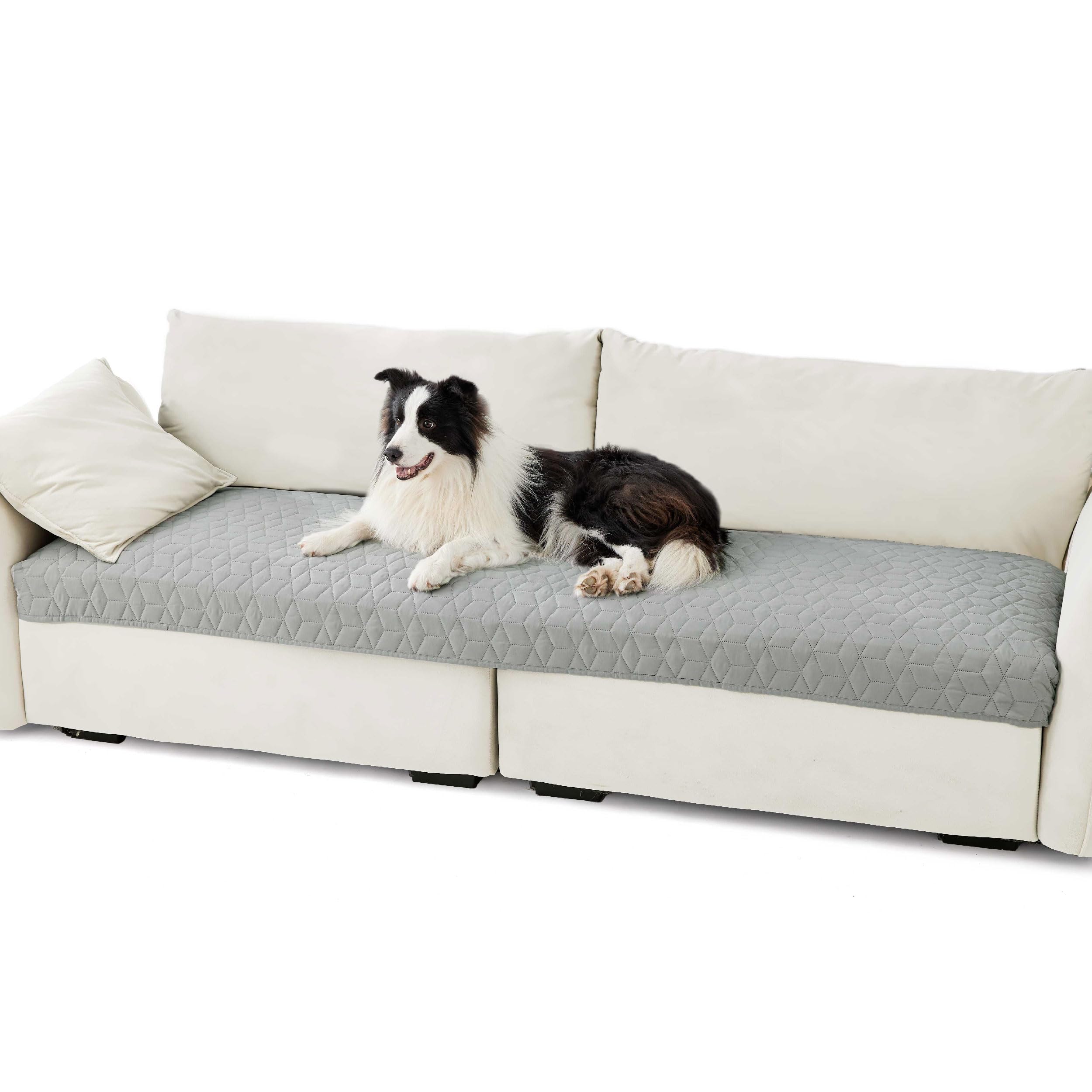 Photo 1 of Bedsure 100% Waterproof Couch Cover for Dogs Washable - Non Slip Waterproof Dog Blanket for Couch Sofa, Lightweight Furniture Protector Durable for Pet Cat Puppy with Non-Slip Bottom, Grey, 30x95IN