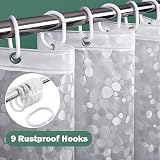 EurCross Eco-friendly Semi-Transparent Cobblestone Shower Curtain 54W x 72L view 2