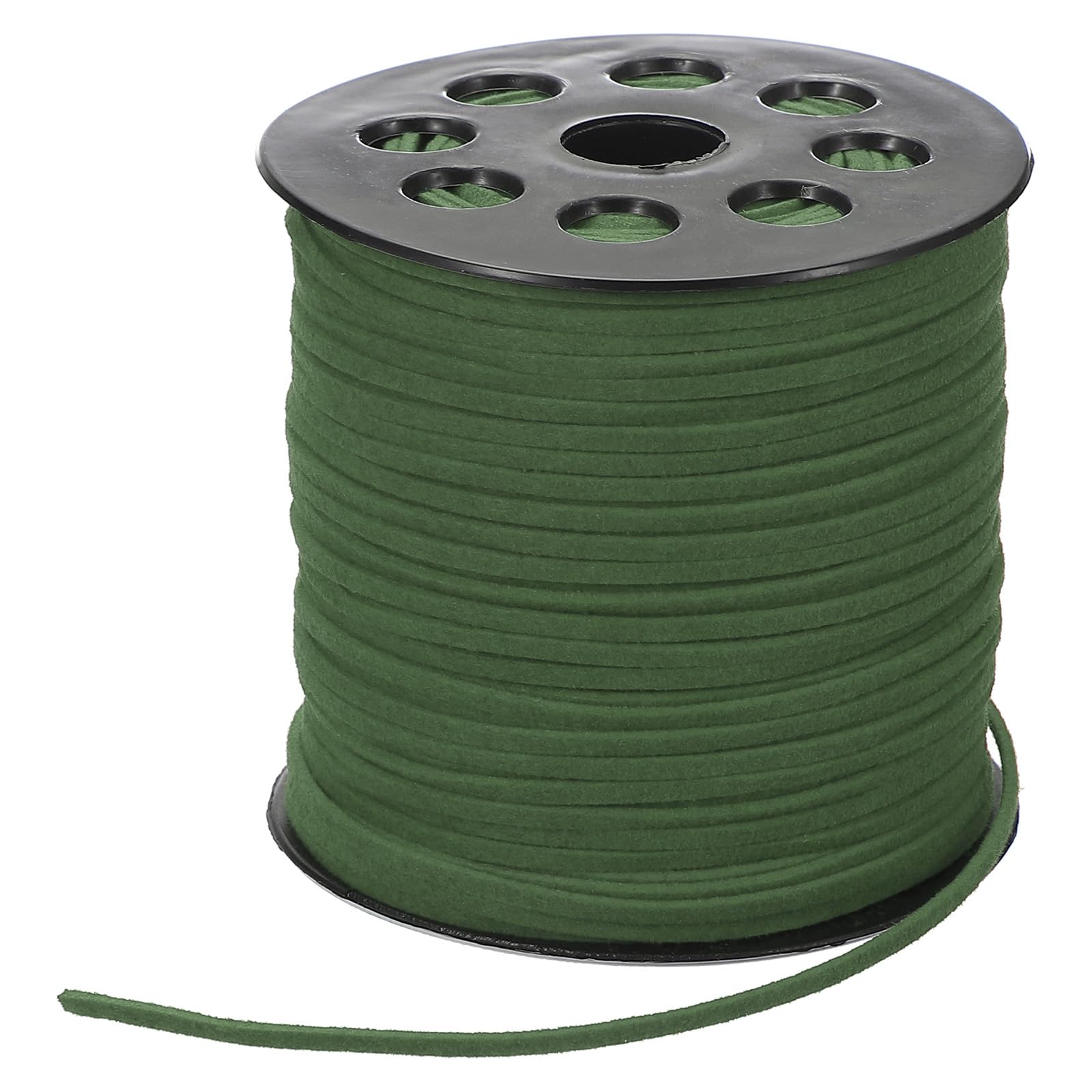 PATIKIL 100 Yards x 2.6mm Faux Suede Leather Cord, Leather Lace String for Bracelet Necklace Beading Making DIY Crafts, Dark Green