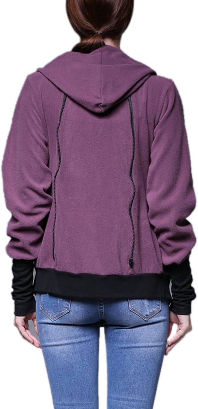 Kriscate 3in1 Maternity Kangaroo Fleece Hoodie Sweater Front with Baby Carriers