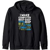 Network Engineer I Make Computer Beep Boop Beep Zip Hoodie