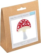 Trimits Toadstool Felt Decoration Kit 8.5 x 12 cm Beginner Sew Kit view 1