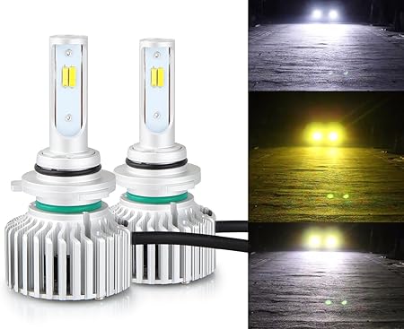 Amazon Ledヘッドライト Hb3 9005 3色温度切替 一体式 ハイビーム Poopee フォグランプ Dc12v車用 28w 両面発光 6000k 3000k 黄色 白 イエロー ホワイト切替え 1年保証 フォグランプ 車 バイク