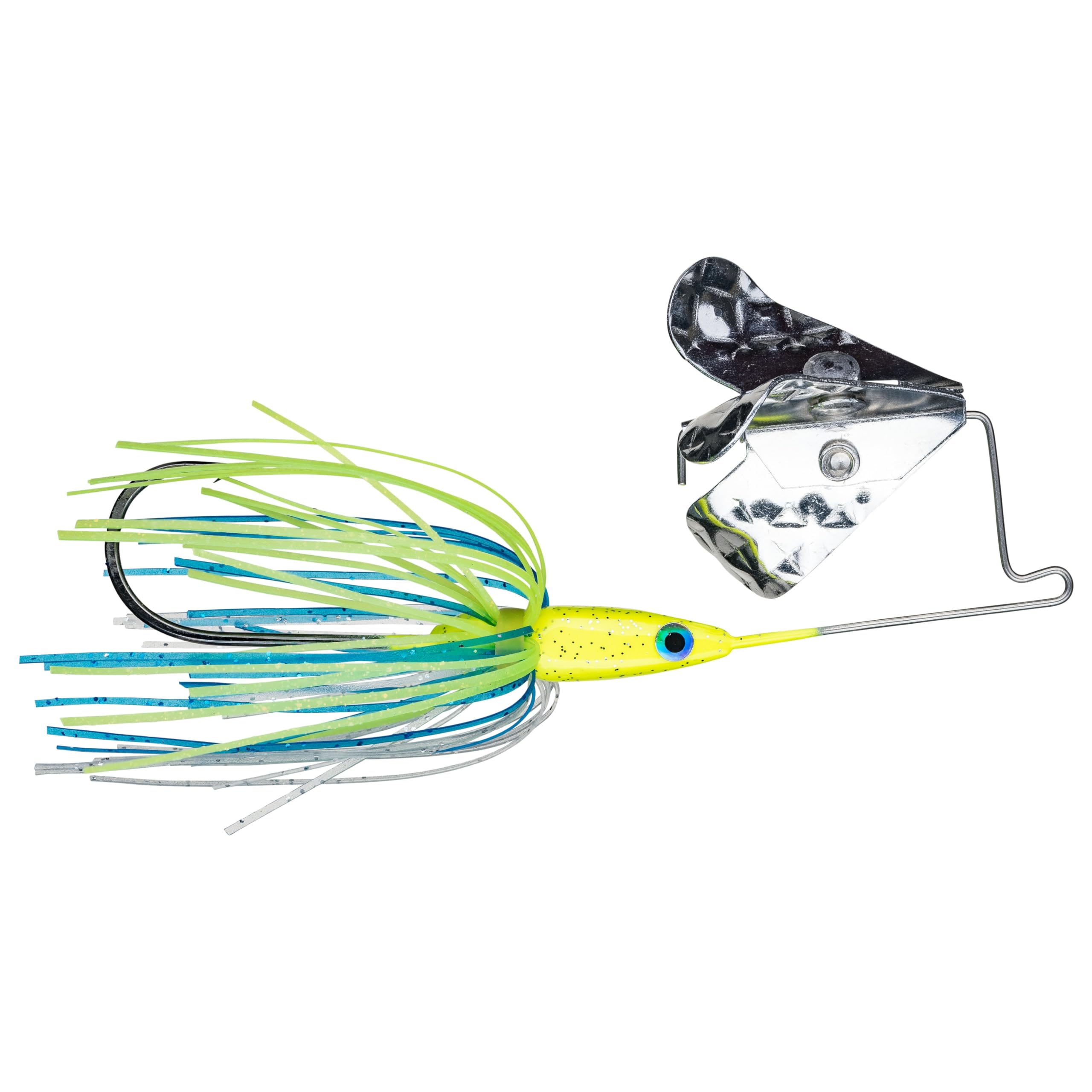 Strike King Tri-Wing Buzz King Buzzbait Fishing Lure, 1/8 oz, Diamond Dust Head