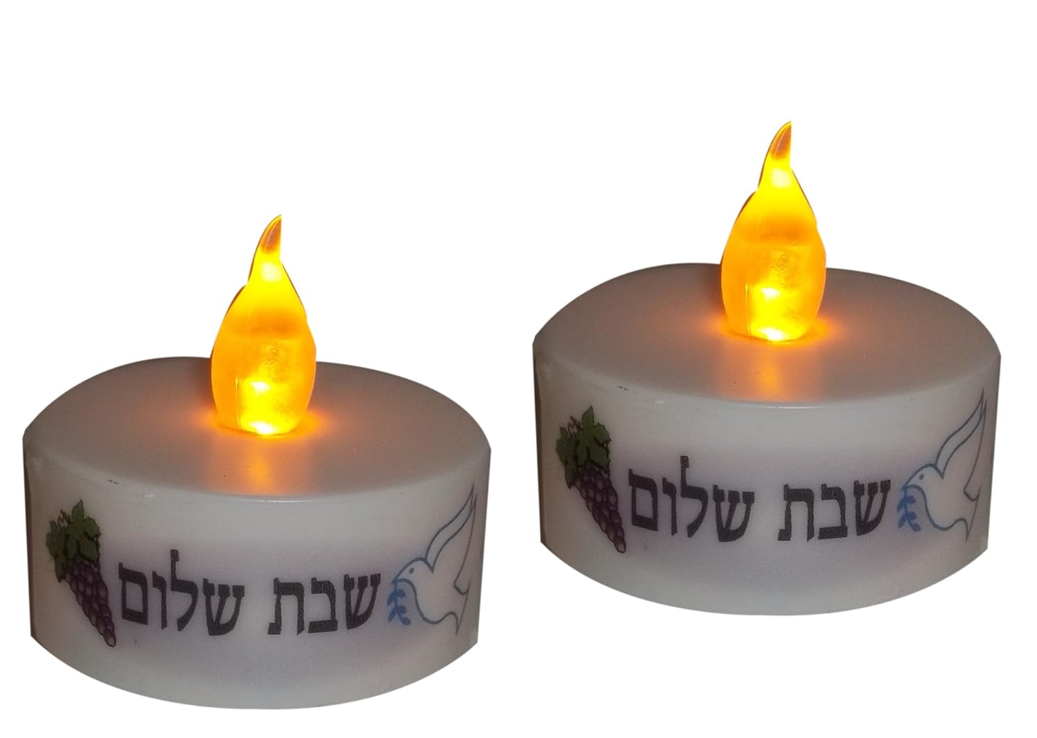 Shabbos Candles LED Tea Lights Safe Battery Operated Burns
