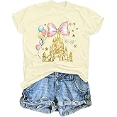 Magic Kingdom Shirt Magical Shirts for Women Castle Bow Graphic Tshirt Holiday Vacation Cute Short Sleeve Tee Tops