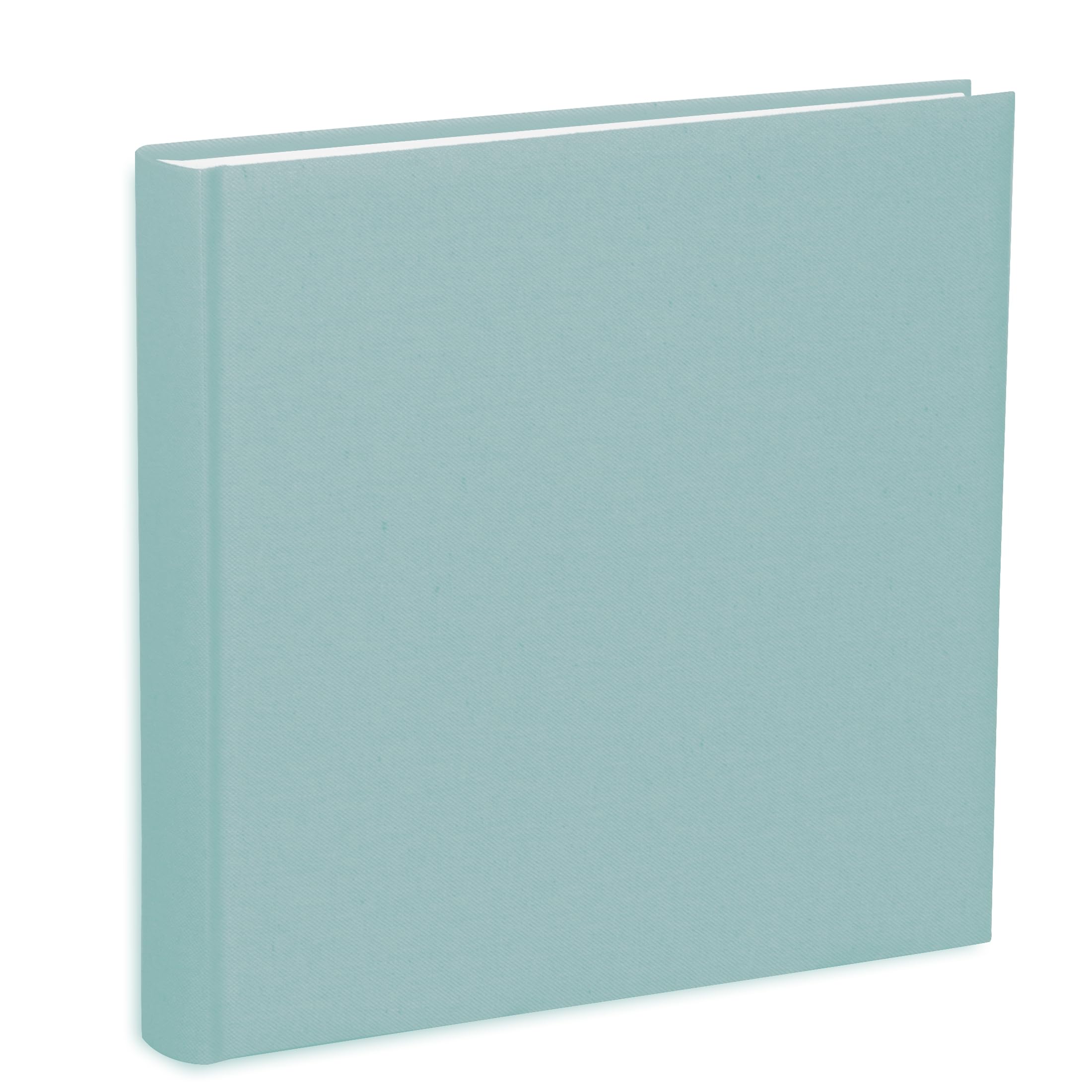 Photo Album 31 x 31 cm Cover in Aquamarine Cotton Fabric, 80 Pages with Tissue