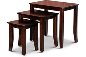 DTY Avon 3-Piece Nesting Tables Indoor Living Furniture Collection - Dark Brown
