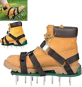 MHGLOVES aireador de césped, sandalias con pinchos resistentes