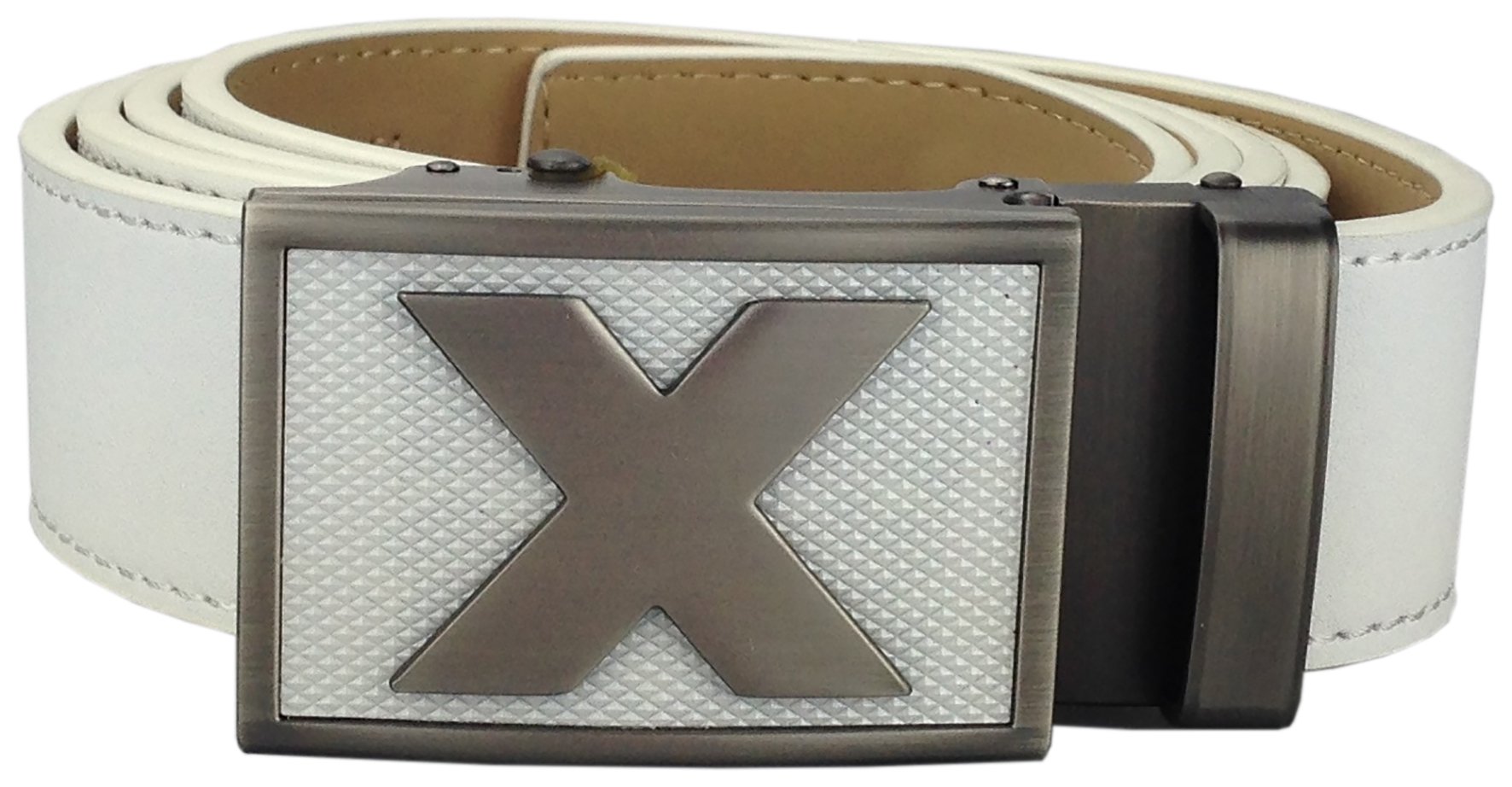 Nexbelt Men's X-Factor Leather Golfer's Belt - Black/White