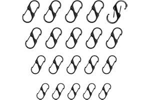 Dimeho 20 Pack Zipper Clips Anti Theft Backpack Zip Pulls Dual Gate S Locks Deterrent Spring Keychain Snap Buckle for Camping Travel Outdoor Travel Luggage Suitcase Keeps Zippers Closed