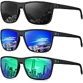 KALIYADI Polarized Sunglasses for Men, Lightweight Sun Glasses with UV Protection for Driving Fishing Golf