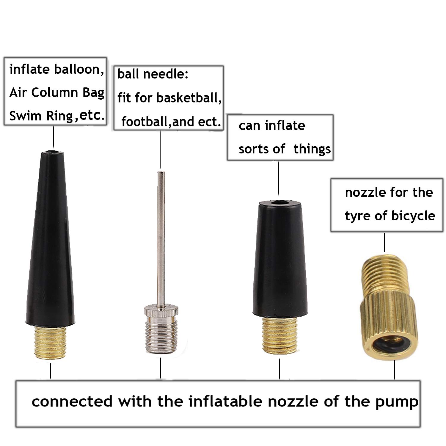 Janegio 20 Pieces Needle Inflator Kit Ball Pump Needle Set Needle