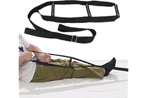 ZUEXT Bed Ladder Assist 82 Inch, Black Pull Up Assist Device w/ 3 Handles Grips, Adjustable Rope Ladder Straps, Sit Up Handle Helper for Elderly Seniors Adults Pregnant Injury Handicapped Patients