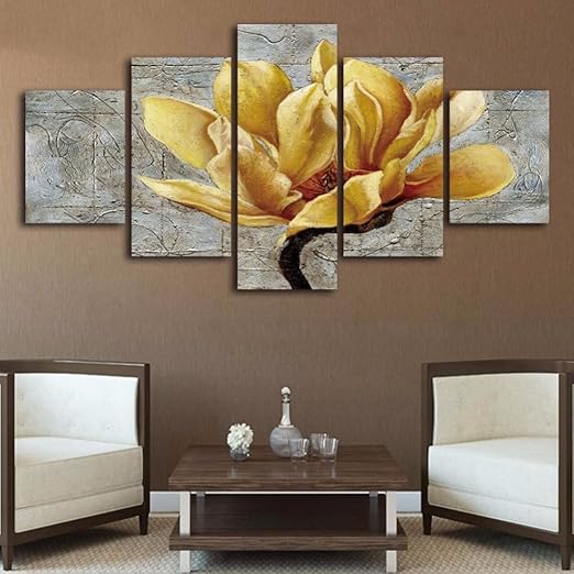 Hd Flor Amarilla Impresa Con La Imagen Enmarcada Direatly Entrego