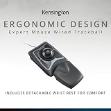 Kensington Expert Mouse Wired Trackball Grey 4 Buttons Ambidextrous Scroll Ring view 3