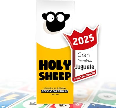 Holy Sheep - Juegos de Mesa para Familia y Amigos | de los Creadores de Quickstop - ¡Responde Igual Que tu Equipo! - Divertido, Rápido y Original - Juego de Viaje Ideal para Verano