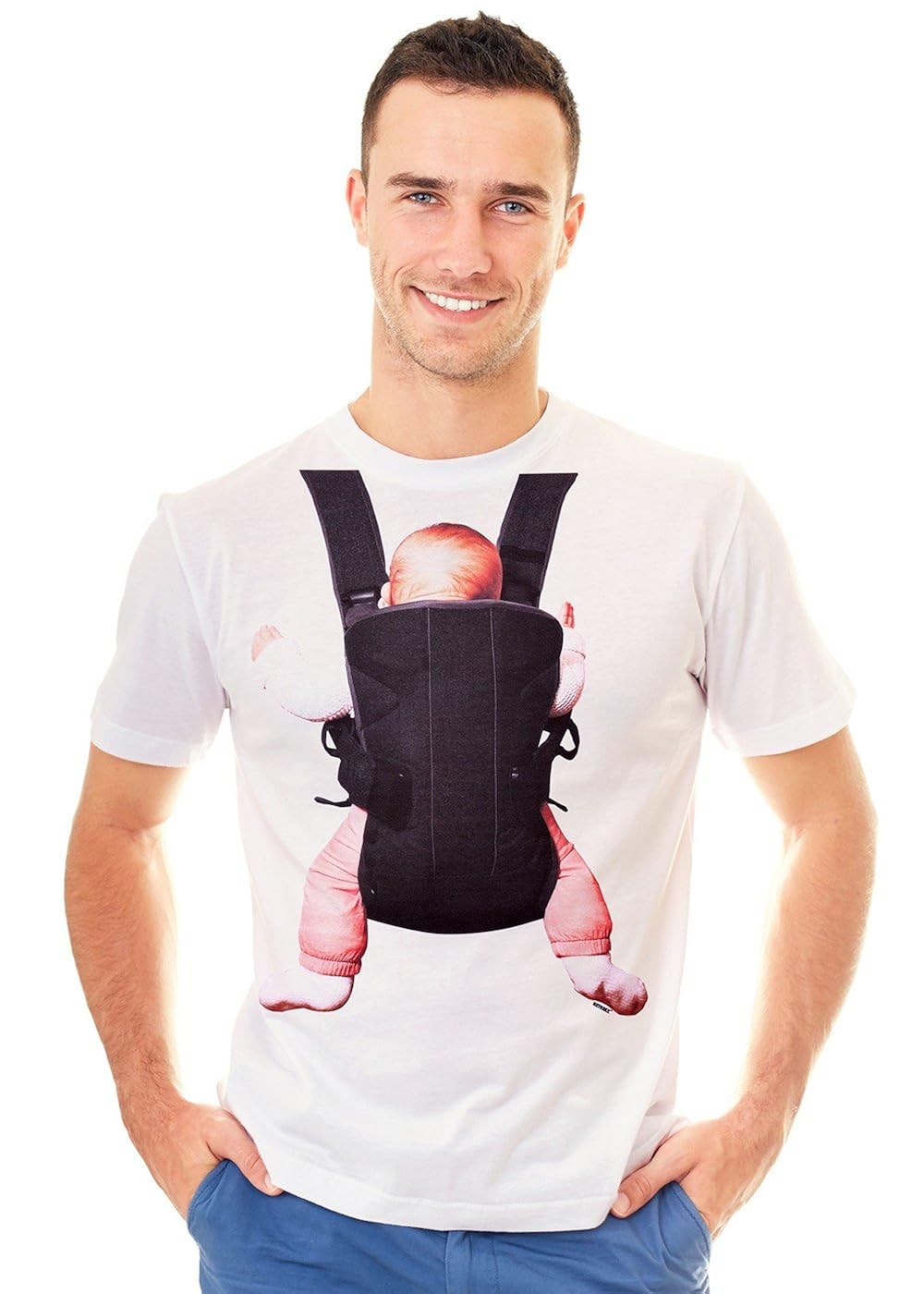 Retreez Funny Daddy And Baby Carrier Fathers Day Graphic Printed T