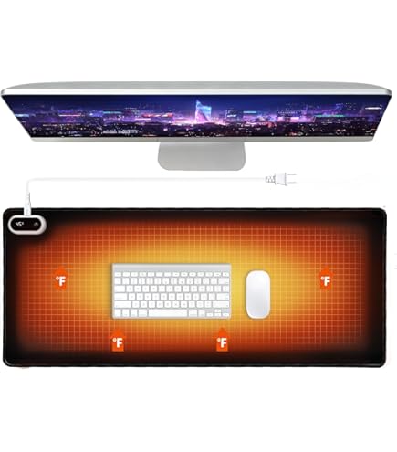Heated Mouse Pad Hand Warmer, Warm Desk Pad Mousepad Desk