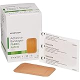McKesson Adhesive Bandages, Sterile, Fabric Patch, 2 in x 3 in, 50 Count, 1 Pack