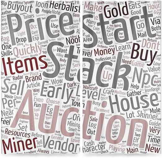 Amazon Com Video Game Window Curtains Your Warcraft Noob Gold