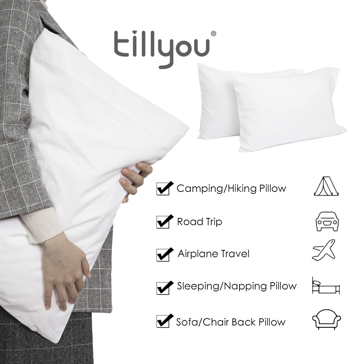 Fits Toddler Bed Or Crib Machine Washable Kids Pillows For