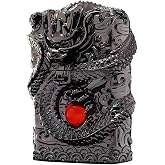 Dragon Candle Lighter - Vintage Portable Antique Reusable Windproof Soft Flame Trench Lighter for Collection/Decorative/Gift/Present (Black)