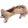 Lybunair Artificial Driftwood Succulent Planter Resin, Vintage Tree Root Stump Log Like Flower Container Pot for Garden Home Decoration