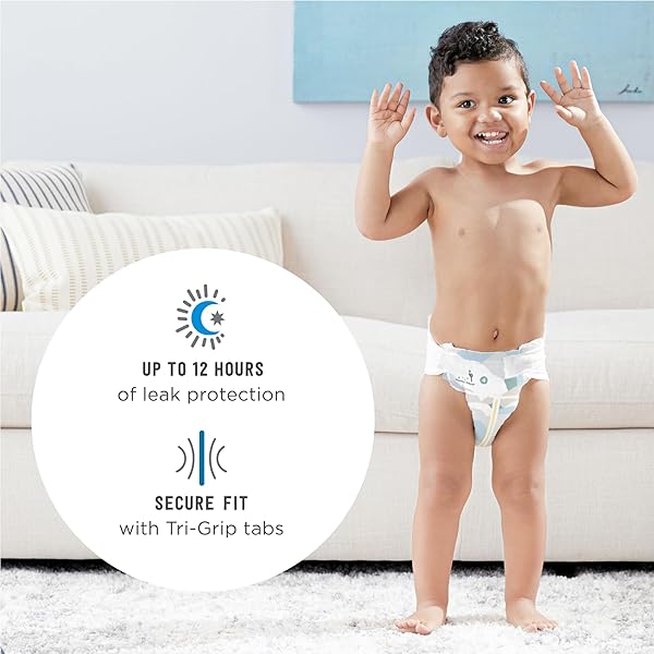 AMAZON BRAND – MAMA BEAR PLUSH PROTECTION DIAPERS – SIZE 6, 25 COUNT, HYPOALLERGENIC PREMIUM DISPOSABLE BABY DIAPERS, WHITE AND CLOUD DREAMS