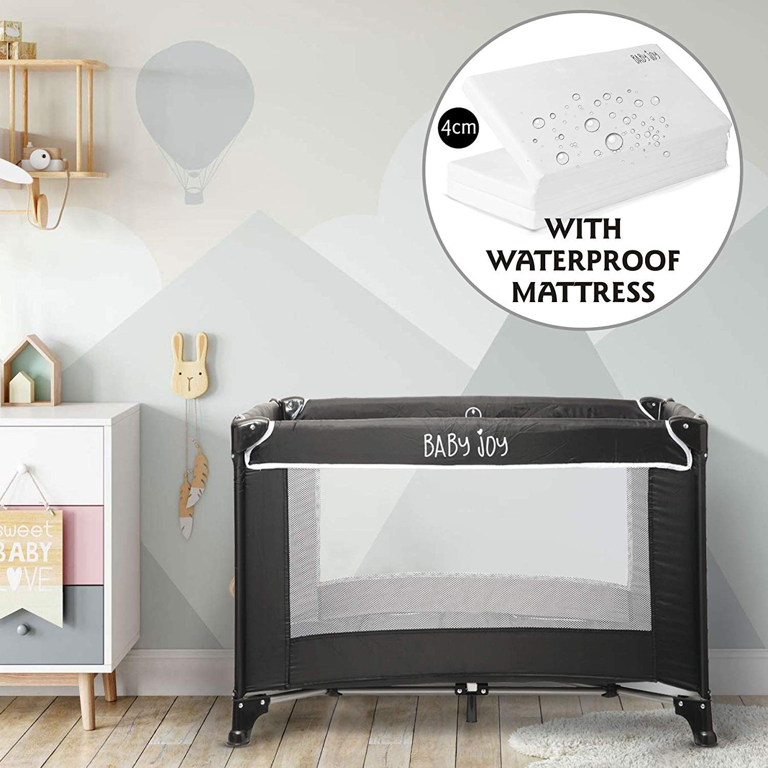 baby joy travel cot mattress