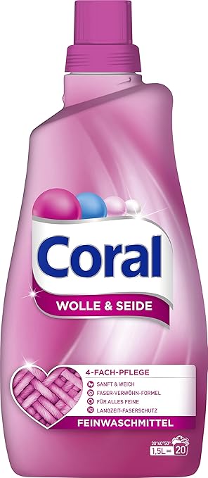 Coral flüssig Feinwaschmittel Wolle & Seide 40 WL 2er Pack (2 x 20 WL)