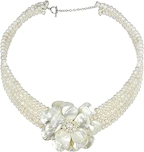 mother of pearl necklace amazon