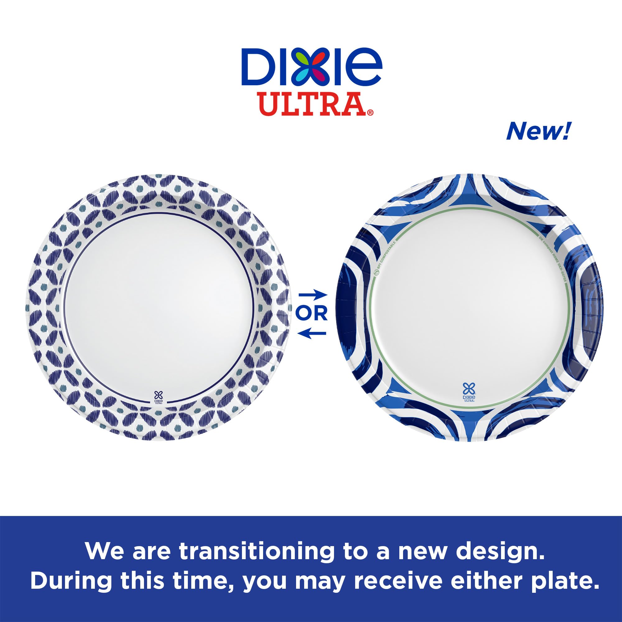 Dixie Ultra, Large Paper Plates, 10 Inch, 100 Count, 3X Stronger*, Heavy Duty, Microwave-Safe, Soak-Proof, Cut Resistant, Disposable Plates For Heavy, Messy Meals