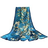 ANDANTINO 100% Silk Scarf 43" Large Square Lightweight Headscarf& Shawl–Women Hair Wraps-With Gift Packed