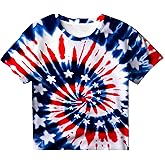 Jyvaxi Kids Tie Dye Shirt for Boys Girls Children Tie-Dye Hippes Tshirt Short Sleeve Tee Shirt for Todder